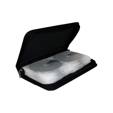 Étui de rangement pour 48 disques, en nylon, noir